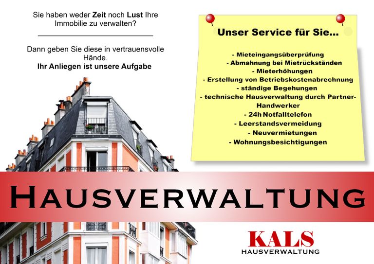 Hausverwaltung Flyer